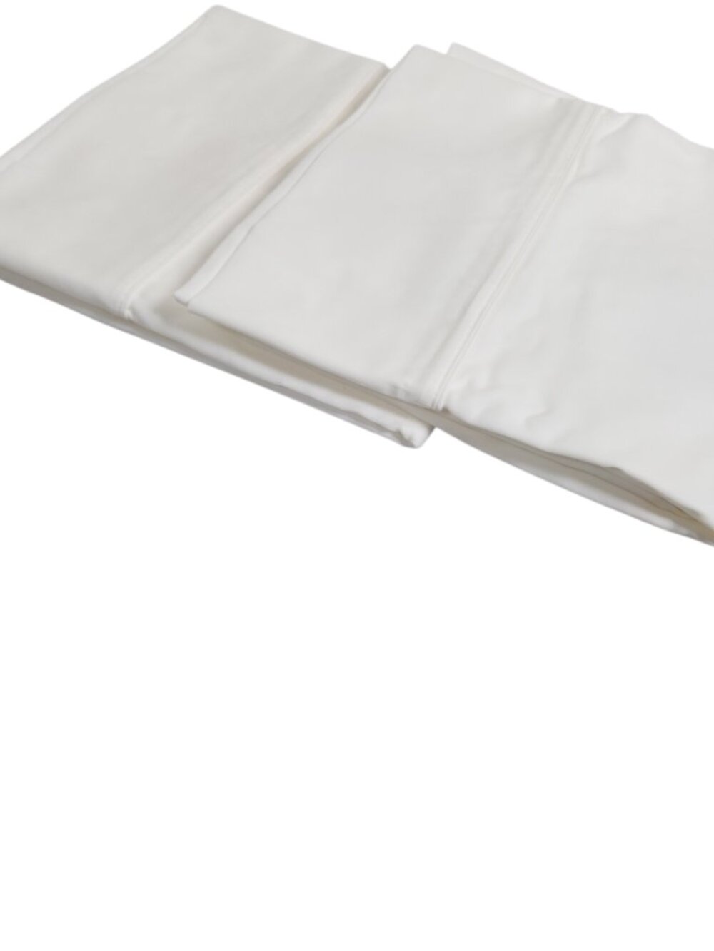 Kirkland Pillow Cases Set of 2 Queen Size White 680 Thread Count Pima Cotton